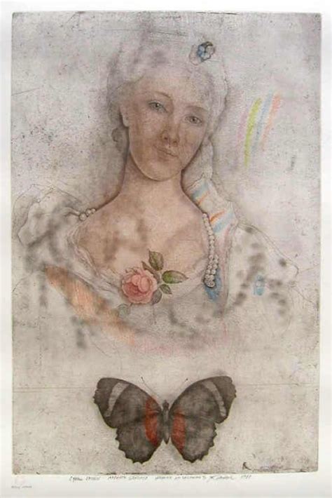 Andante Grazioso etching and pastel Jiří Anderle Illustration art