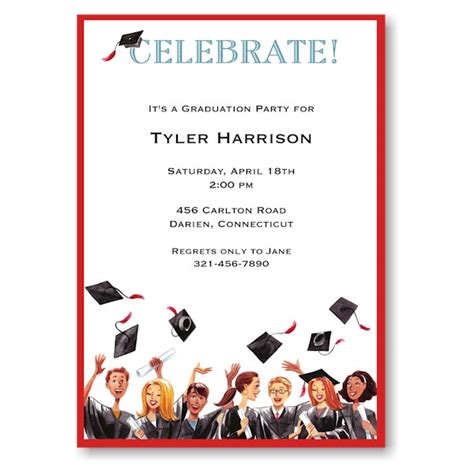 Let’s Celebrate Graduation Party Invitation Sample | Graduation Announcements