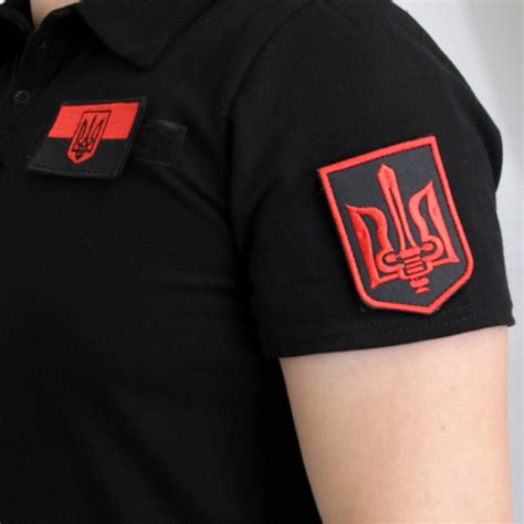 Футболка поло чорна з липучками, поліцейська футболка котон, тактична ...