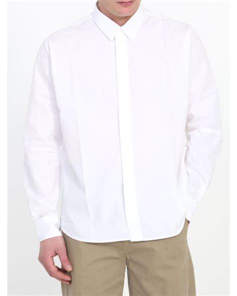 Ami Paris Cotton Shirt In White For Men Lyst