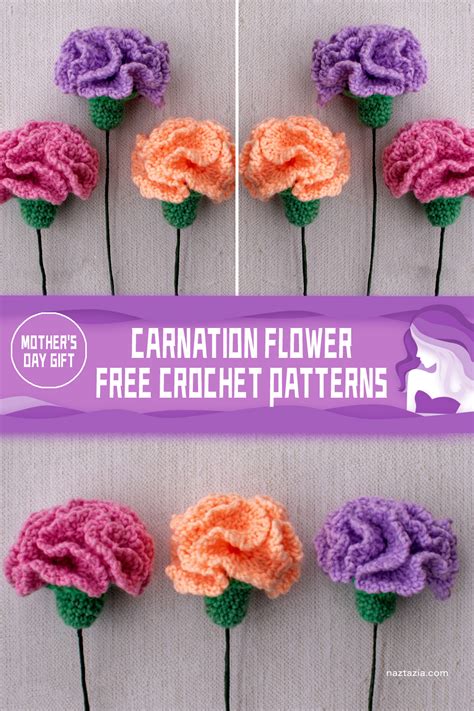 carnation flower crochet patterns igoodideascom