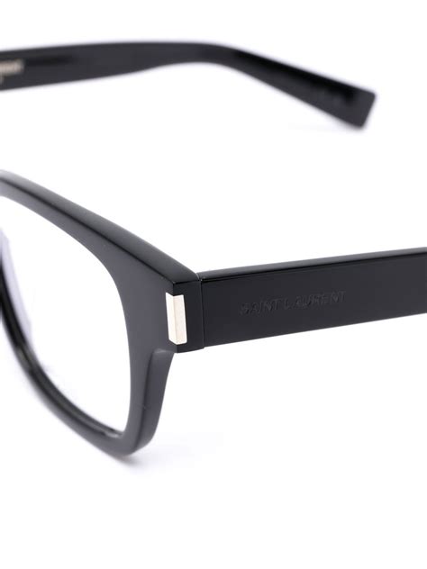 Saint Laurent Eyewear Square Frame Eyeglasses Black Farfetch