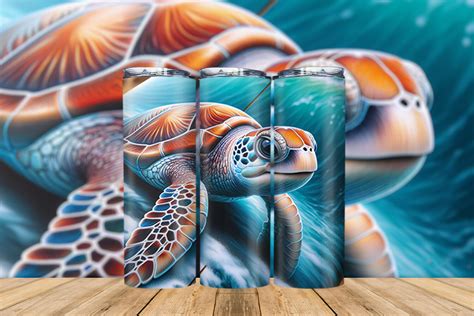 Sea Turtle Tumbler Wrap 20oz Skinny Graphic By Design Story Creative