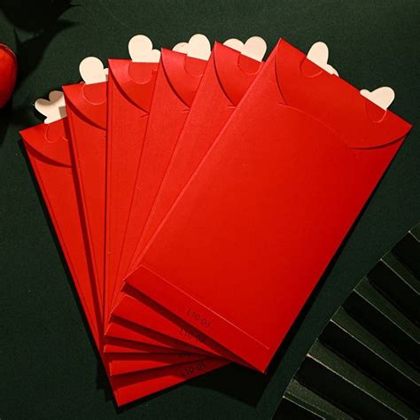 6Pcs Set CNY Red Paket Multicolor Packet Envelopes Dragon Hong Bao New