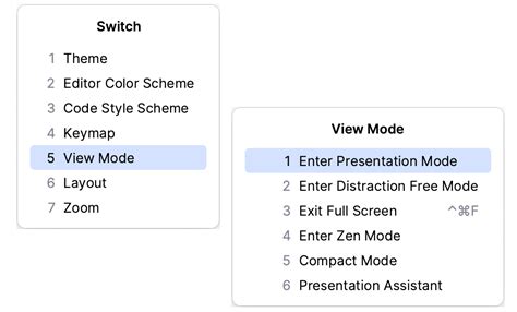 Ide Viewing Modes Intellij Idea Documentation