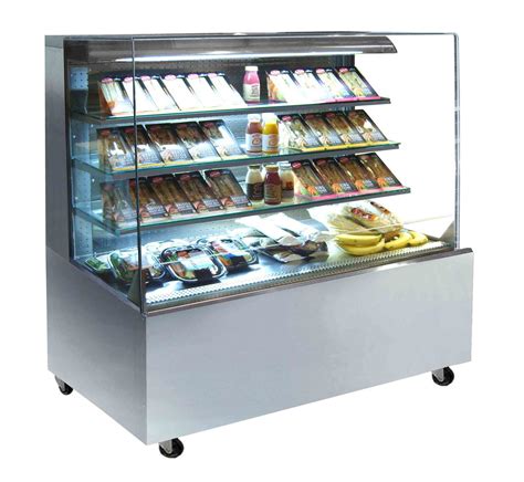 Stainless Mirrored Steel Grab Go Display Costa Coffee With Feet