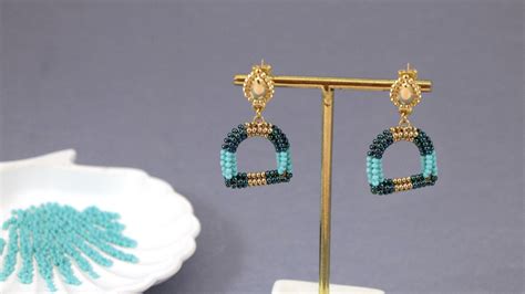 Herringbone Tubular Earrings Tutorial With Miyuki Seed Beads