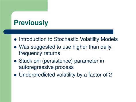 Stochastic Volatility Models High Frequency Data And Large Volatilities