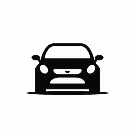 Premium Vector Car Silhouette Icon Front View Vector Illustration