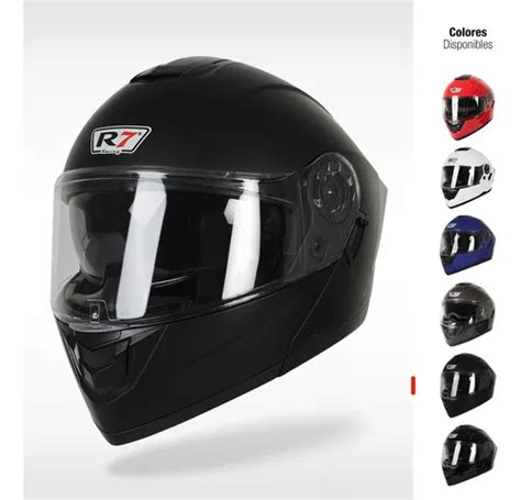 Casco Para Moto Abatible R Racing Alfa Doble Mica Dot Meses Sin Inter S