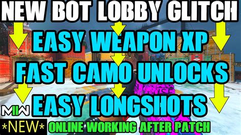 Mw Online Lobby Glitch Mw Fast Camo Unlock Glitch Weapon Xp