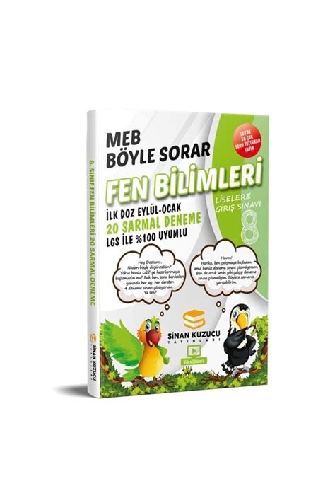 Sinan Kuzucu Yayınları 8 Sınıf Lgs Fen Bilimleri 20 Sarmal Deneme 0922