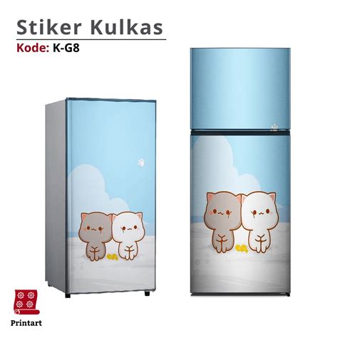 Jual Stiker Kulkas Pintu Dan Pintu Motif Kucing Kode K G Shopee