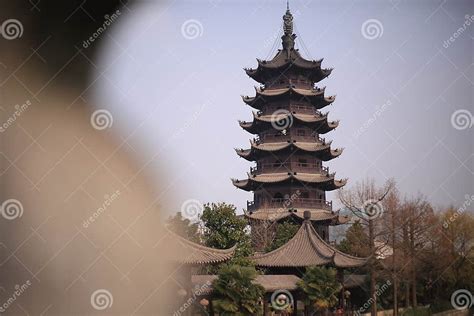 Ancient Town Ancient Tower In Shanghai Sijing Stock Image Image Of