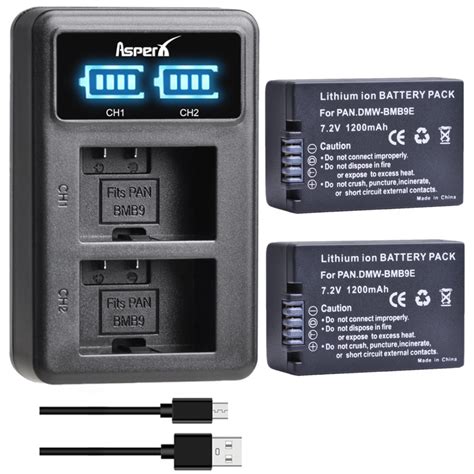 DMW BMB9 DMW BMB9 BMB9E Battery LED Charger For Panasonic Lumix DC FZ82