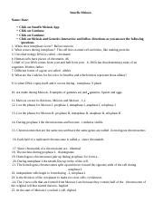 Snurfle Meiosis Worksheet - Snurfle Meiosis Name: Date: • • • • Click on Snurfle Meiosis App ...