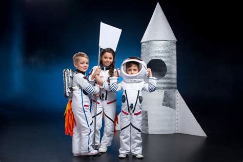 Kids Playing Astronauts Stock Image Image Of Dream Adorable 90784901