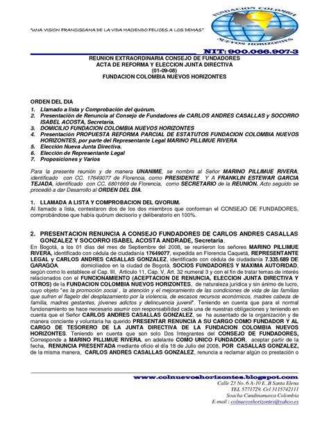 Calaméo Acta De Reforma Eleccion Junta Directiva Reforma Estatutos