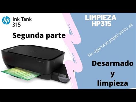 LIMPIEZA DE IMPRESORA HP Whireless Ink Tank 315 415 No Agarra El