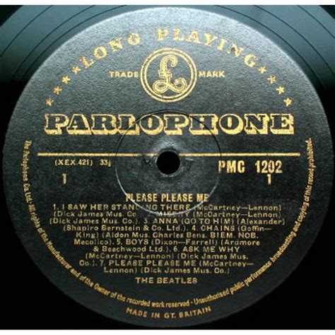 The Beatles Please Please Me 12 Vinyl Lp Pmc1202 Black And Gold Parlophone Label