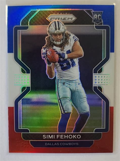 2021 Panini Prizm Prizms Red White And Blue 371 Simi Fehoko EBay