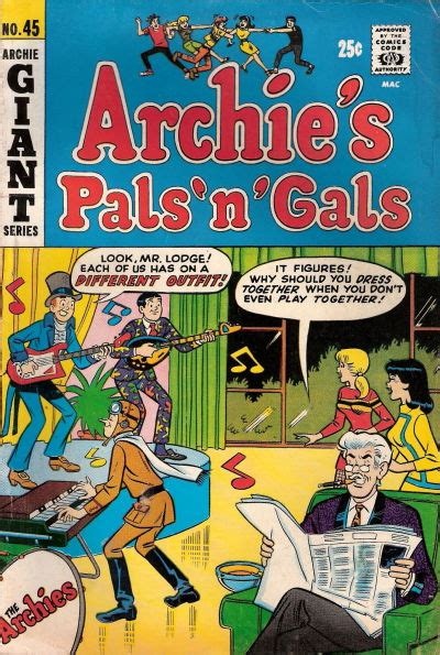 Gcd Cover Archies Pals N Gals 45