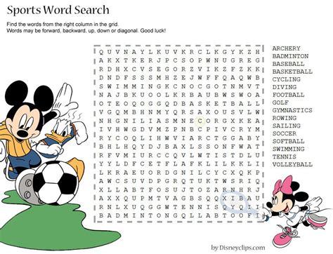 The Word Search For Mickey And Minnie Mouse Is Shown In This Cartoon