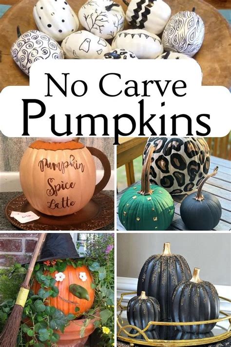 19 No Carve Pumpkin Ideas Pumpkin Decorating Diy No Carve Pumpkin