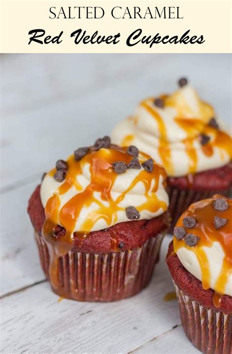 Salted Caramel Red Velvet Cupcakes Recipe Caramel Toffee Recipe