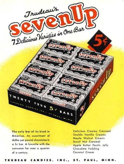 Sevenup Candy One Of The Best Candy Bars From The 1960s 7 Different