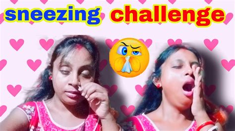 Sneezing Challenge🤧চ্যালেঞ্জ করতে গিয়ে নাকের জলে চোখের জলে Sneezing