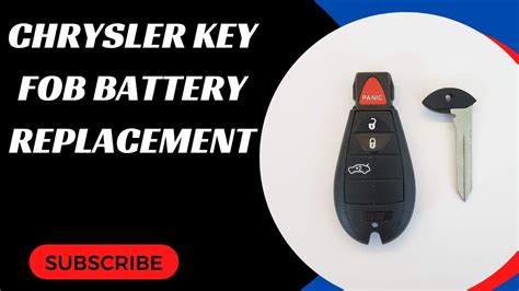 Chrysler Key Fob Battery Replacement Chrysler 300 Chrysler Town And