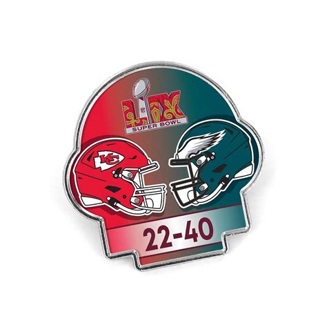 2025 NFL Super Bowl LIX 59 Champions Score Pin Kansas City Chiefs Phil