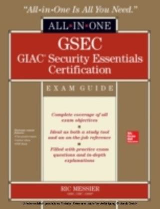 Gsec Giac Security Essentials Certification All In One Exam Guide Von