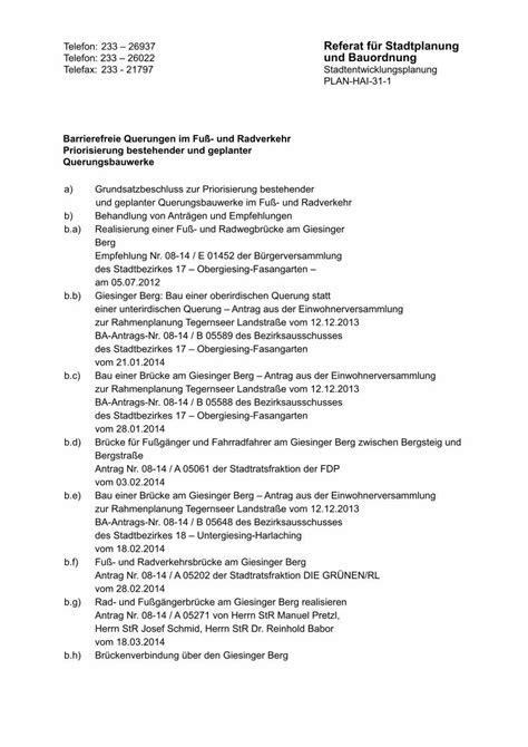 Pdf Referat F R Stadtplanung Und Bauordnung Ba Antrags Nr