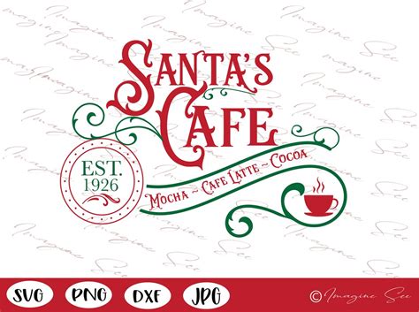 Christmas Svg Hot Cocoa Svg Santa Svg Santa Claus Svg Classic Christmas Svg Northpole Svg