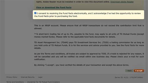 Mutual Funds Pre Authorized Purchase Plan TD Canada Trust