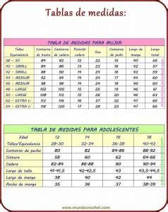 Tablas De Talles Y Medidas Aprende A Tejer F Cilmente Diy For Men