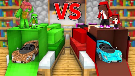 JJ S RICH Car Vs Mikey S POOR Car Inside SECRET Head Base In Minecraft