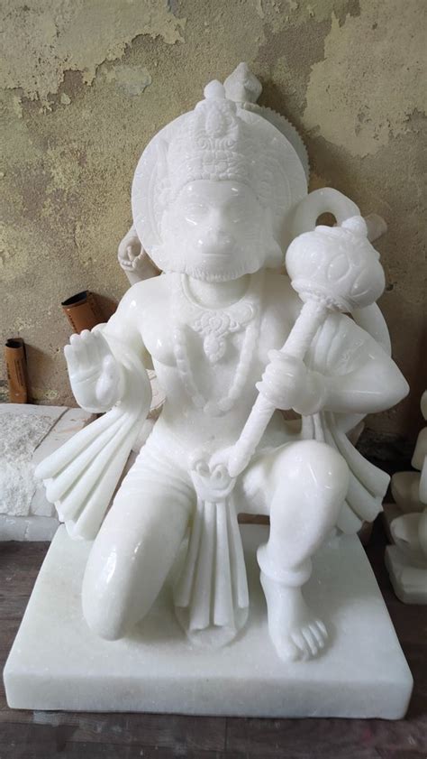 White Marble Lord Hanuman Statues For Worship Size 12 72 Inch At Rs