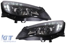 Led Drl Headlights Suitable For Opel Astra J Black