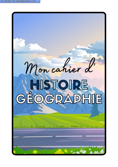 Page De Garde Cahier D Histoire G Ographie Cm Cm Nbkomputer