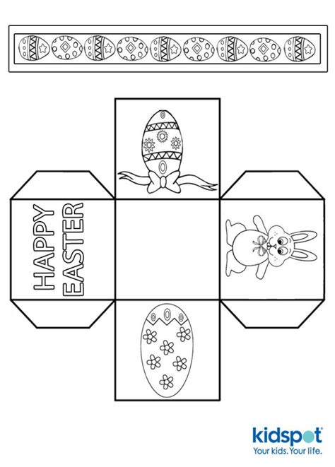 Easter Egg Paper Basket Template