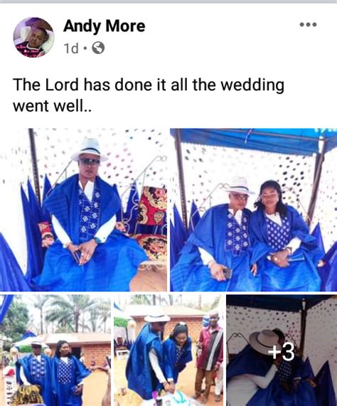 Nigerian couple wears matching Agbada for their traditional wedding