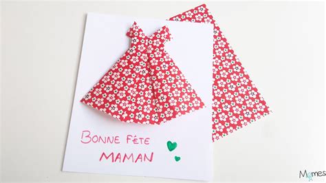 Carte Fête Des Mères Une Robe En Origami