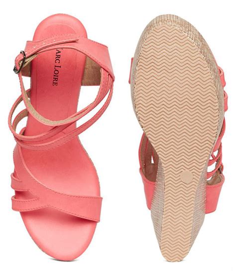 Marc Loire Pink Wedges Heels Price In India Buy Marc Loire Pink Wedges