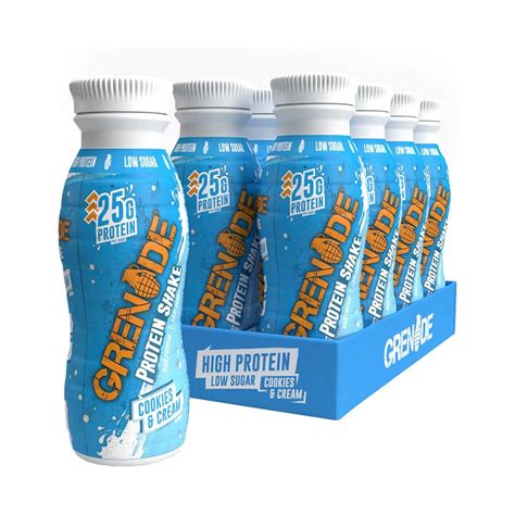 Grenade Cookies And Cream Protein Shake 330ml 8 Unit X 1 Box Proteinbar Qatar