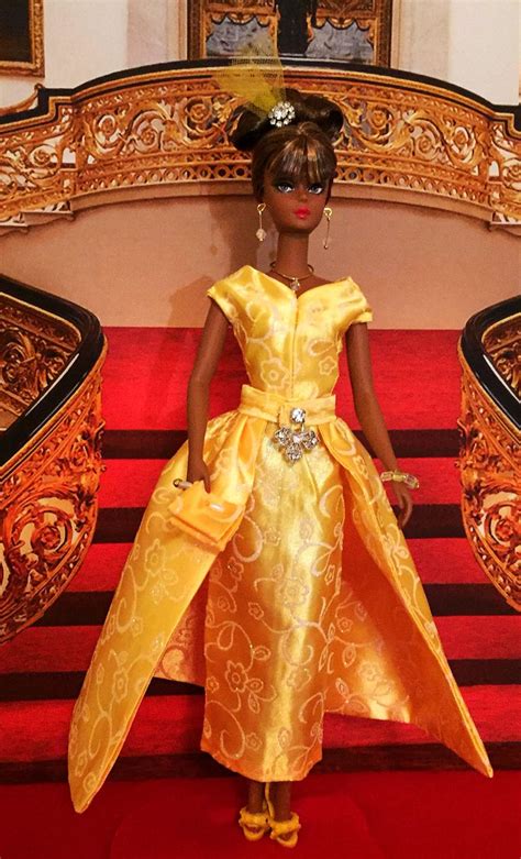 Silkstone Barbie Handmade Yellow Formal Gown By Barbiegirlsbysherri