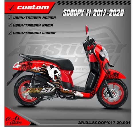 Decal Sticker Scoopy Full Body Dekal Stiker Motor