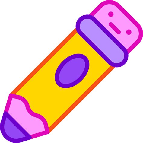 Pencil Retro Neon Lineal Color Icon